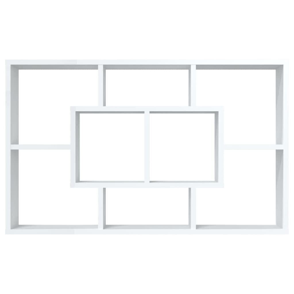 vidaXL seinariiul, valge, 85x16x52,5 cm, tehispuit hind ja info | Riiulid | kaup24.ee