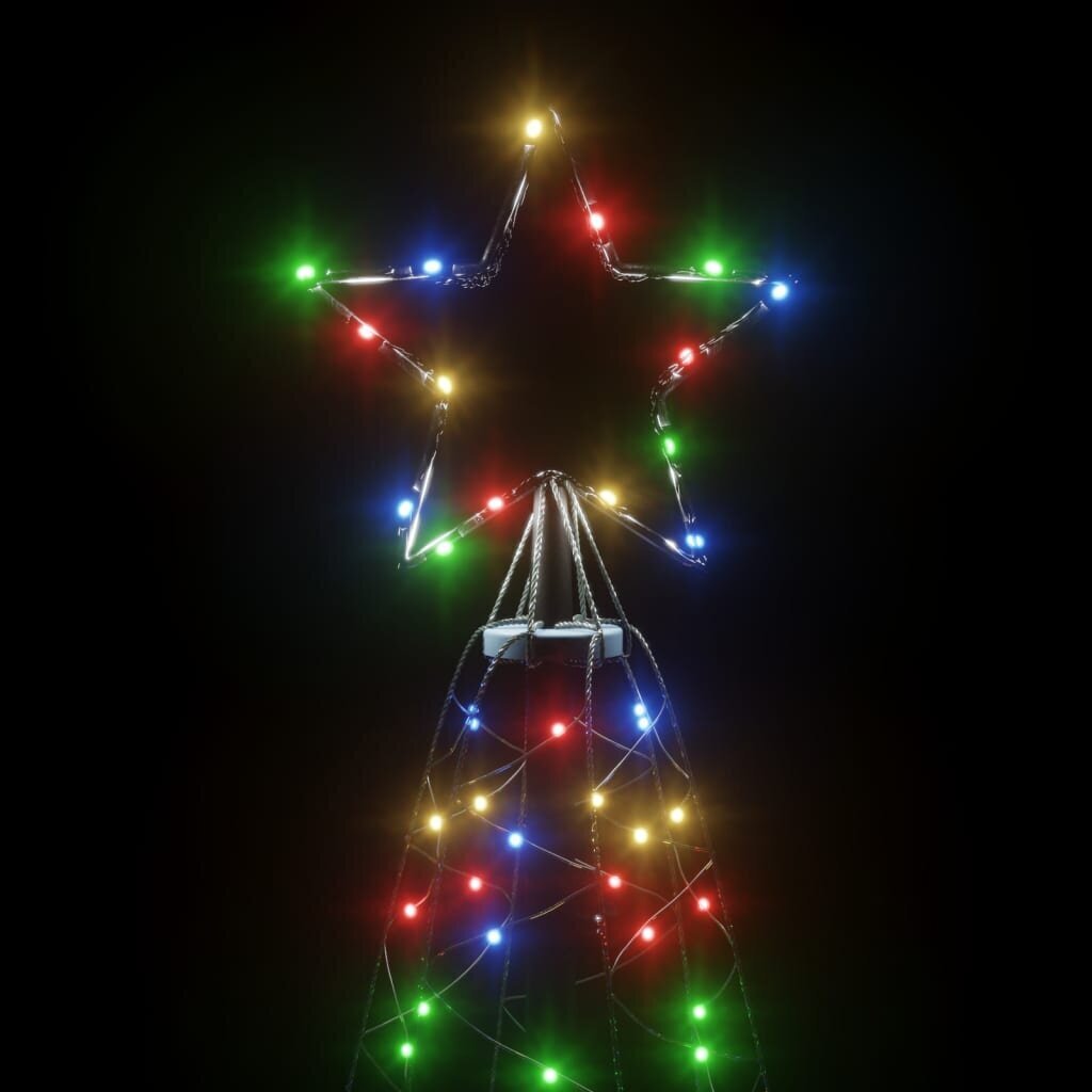 vidaXL jõulupuu vaiaga, värvilised 200 LEDi, 180 cm hind ja info | Kunstkuused | kaup24.ee