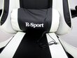 Mänguritool R-Sport K3, massaažifunktsiooniga, valge/must цена и информация | Kontoritoolid | kaup24.ee