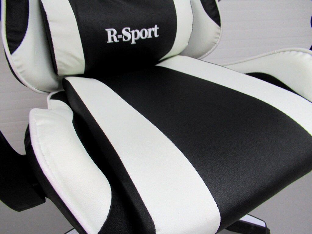 Mänguritool R-Sport K3, massaažifunktsiooniga, valge/must цена и информация | Kontoritoolid | kaup24.ee