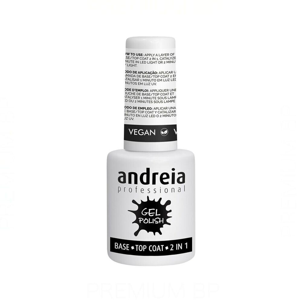 Küünelakk Andreia Gel Polish base Top Coat 2-in-1 (10,5 ml) цена и информация | Küünelakid, küünetugevdajad | kaup24.ee