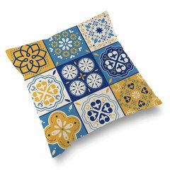 Täidisega padi Versa mosaiik kollane polüester (15 x 45 x 45 cm) цена и информация | Декоративные подушки и наволочки | kaup24.ee