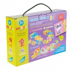 Puslekomplekt Baby Puzzle Maxi „Tunne maailma“ 3in1 hind ja info | Imikute mänguasjad | kaup24.ee