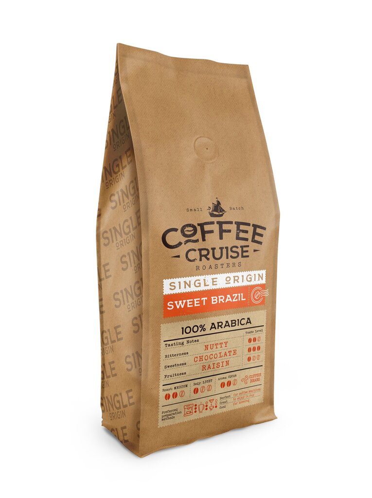 Kohvioad Coffee Cruise SWEET BRAZIL, 1 kg hind ja info | Kohv, kakao | kaup24.ee