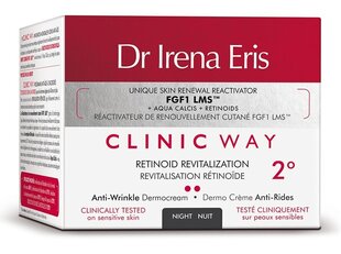 Öökreem retinoididega Dr Irena Eris Clinic Way nr 2, 50 ml цена и информация | Кремы для лица | kaup24.ee