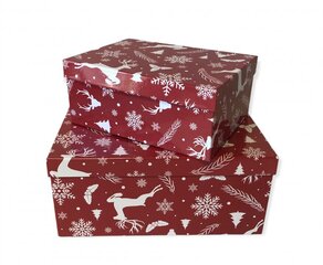 Коробка для подарков 25 х 18 х 10.5 см, Nr5, цвет: тёмно-красный (115402) 7166 цена и информация | Рождественские украшения | kaup24.ee