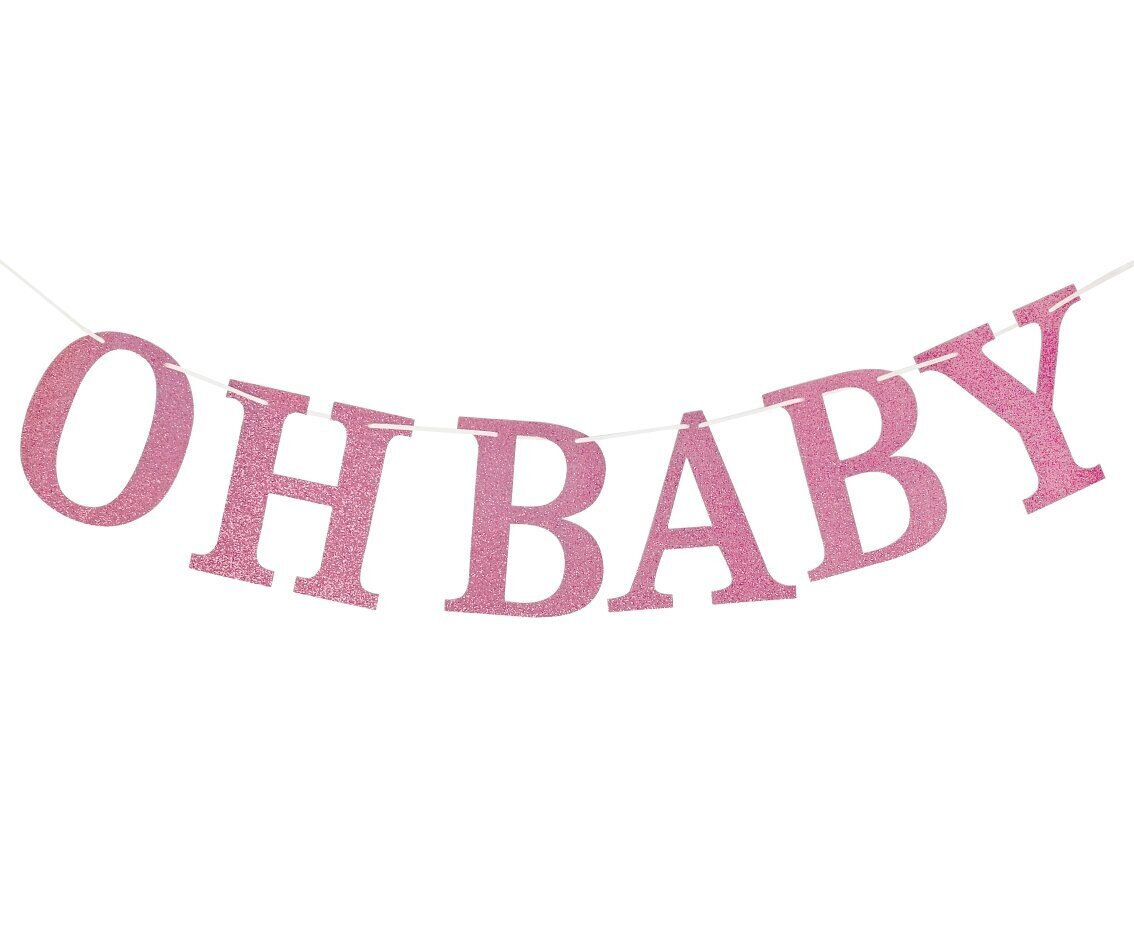 Kaunistusriba paberist "Oh Baby", light pink, 300 x 16 cm QT-GOBR цена и информация | Peokaunistused | kaup24.ee