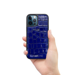 Кожаный чехол для iPhone 12 Pro Max (6,7″), синий цена и информация | Чехлы для телефонов | kaup24.ee