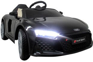 Elektriauto AUDI R8 SPORT, puldiga, Must hind ja info | Laste elektriautod | kaup24.ee