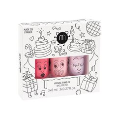 Küünelakkide komplekt lastele Nilmatic set Kids Party B: Cookie, 8ml + Bella, 8ml + Elliot, 8ml hind ja info | Laste ja ema kosmeetika | kaup24.ee