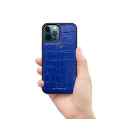 ZILLIONAIRE iPhone 12 Pro Max (6,7″) Croco Matte Nahast Ümbris – Sinine hind ja info | Telefoni kaaned, ümbrised | kaup24.ee