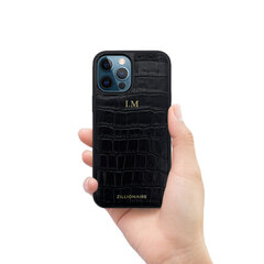 ZILLIONAIRE iPhone 12/12 Pro (6,1”) Croco Matte Nahast Ümbris – Must hind ja info | Telefoni kaaned, ümbrised | kaup24.ee