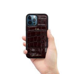 ZILLIONAIRE iPhone 12/12 Pro (6,1”) Croco Nahast Ümbris – Burgundy hind ja info | Telefoni kaaned, ümbrised | kaup24.ee