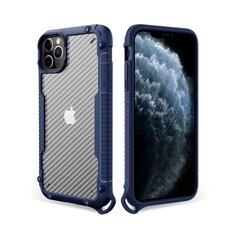 iPhone 12/12 Pro (6,1″) Carbon Shockproof ümbris randmerihmaga – Tumesinine hind ja info | Telefoni kaaned, ümbrised | kaup24.ee