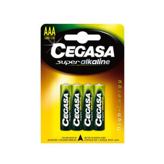 LR03 Leelispatareid Cegasa AAA 1,5V (4 uds) цена и информация | Батарейки | kaup24.ee