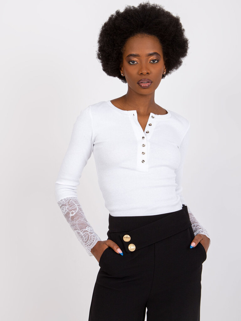 Naiste valge pitsiga pluus hind ja info | Naiste pluusid, särgid | kaup24.ee