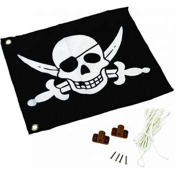 Mänguväljaku lipp 4IQ Piraadi, must hind ja info | Liivakastid, liiv ja mänguasjad | kaup24.ee