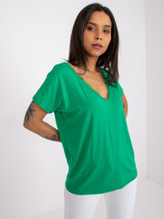 Женская однотонная футболка, зеленая  цена и информация | Футболка женская | kaup24.ee