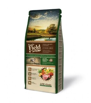 Sam's Field Junior Large Chicken koeratoit 13 kg hind ja info | Kuivtoit koertele | kaup24.ee