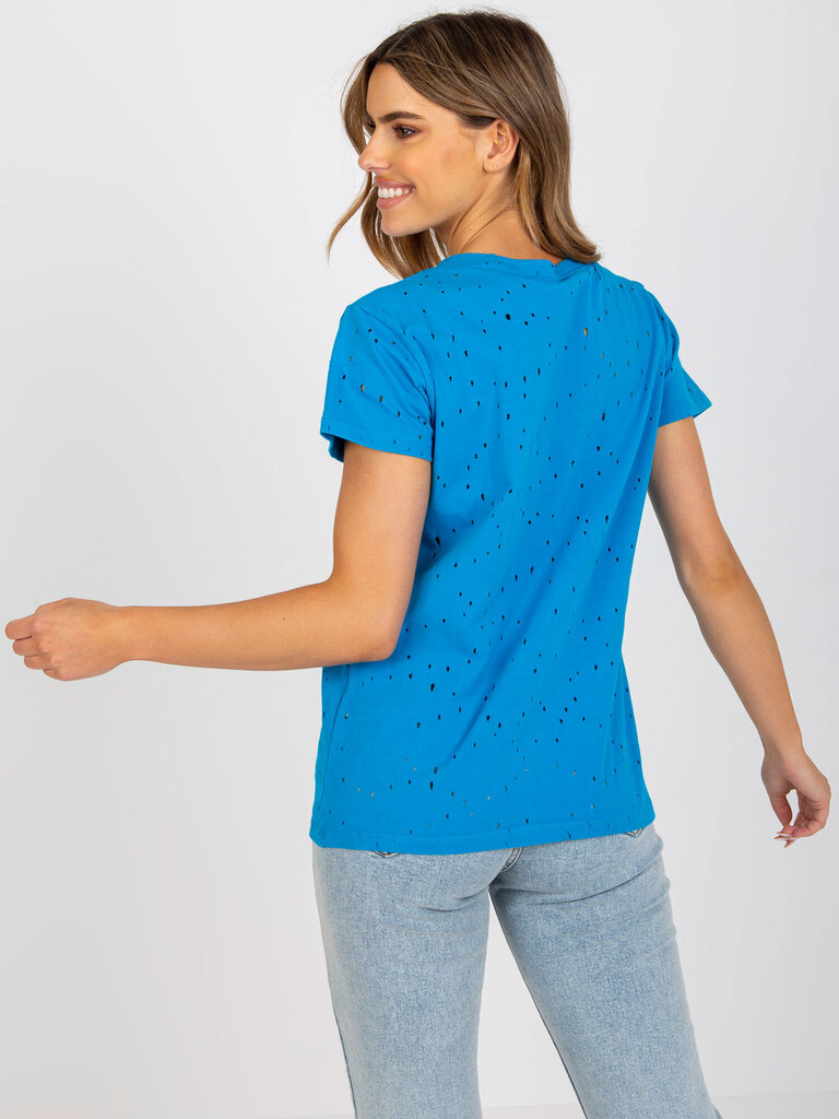 Naiste sinine ühevärviline T-särk hind ja info | Naiste pluusid, särgid | kaup24.ee