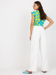 брюки из ткани белого цвета с карманами rue paris цена и информация | Штаны женские | kaup24.ee