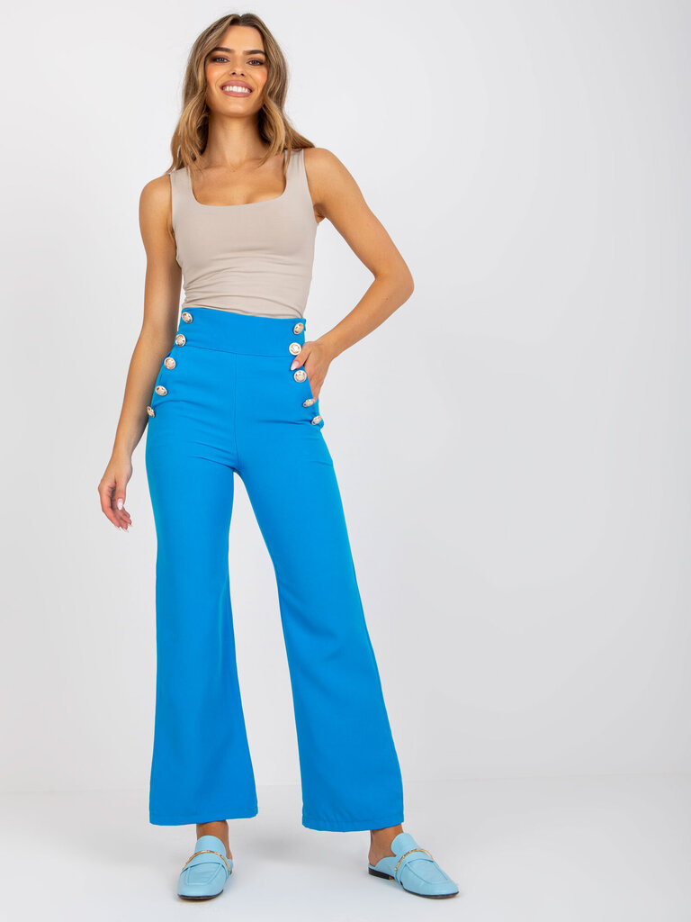 Naiste sinisest kangast püksid hind ja info | Naiste püksid | kaup24.ee