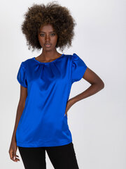 темно-синяя гладкая блуза с круглым вырезом rue paris цена и информация | Женские блузки, рубашки | kaup24.ee
