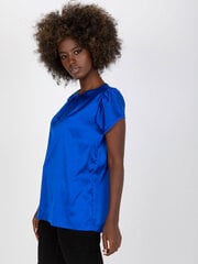 темно-синяя гладкая блуза с круглым вырезом rue paris цена и информация | Женские блузки, рубашки | kaup24.ee