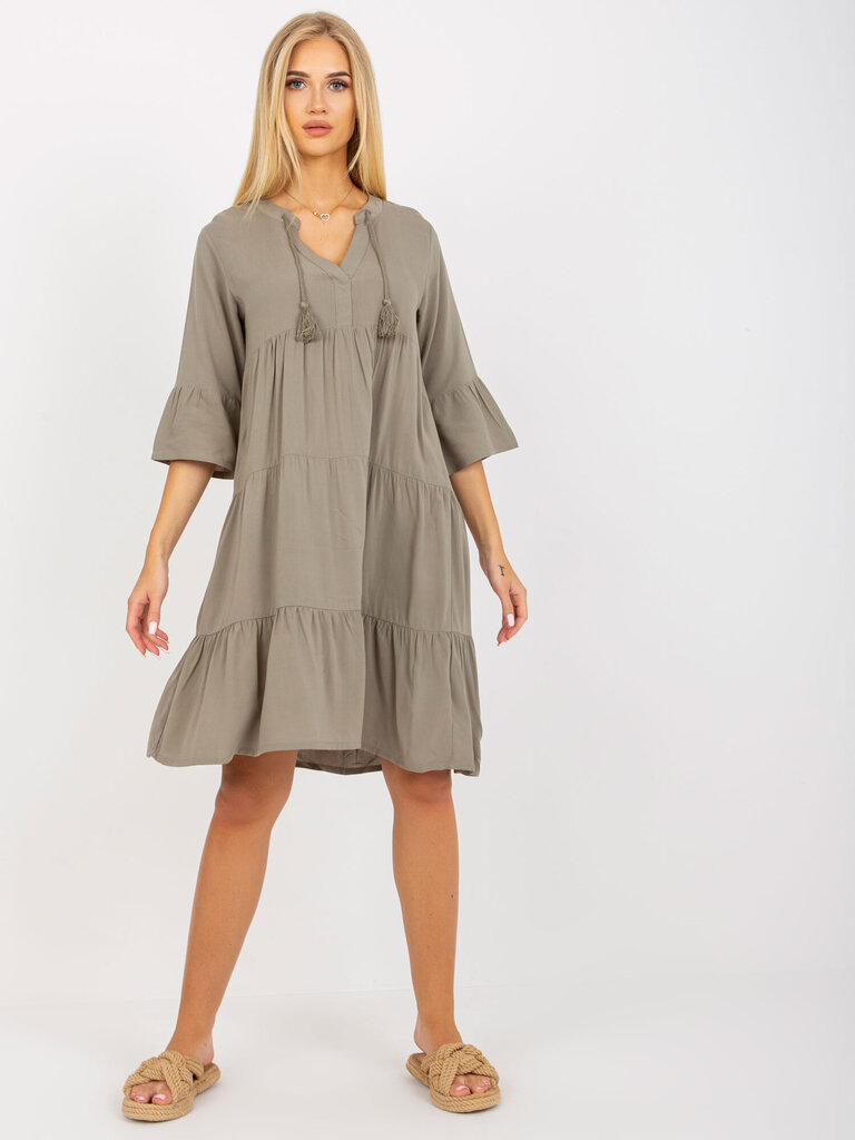 Naiste khakivärvi satsiga kleit hind ja info | Kleidid | kaup24.ee