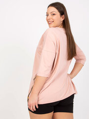 brudnoróżowa damska bluzka plus size z rękawem 3/4 цена и информация | Женские блузки, рубашки | kaup24.ee