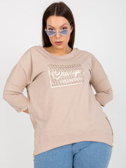 Женская бежевая блузка больших размеров цена и информация | Женские блузки, рубашки | kaup24.ee