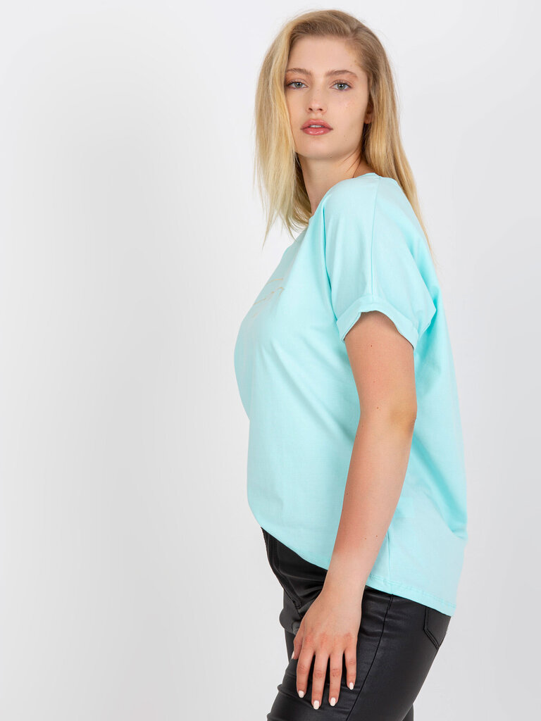 Naiste pluss suuruses piparmünt T-särk hind ja info | Naiste pluusid, särgid | kaup24.ee