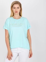 мятная футболка больших размеров с горловиной на спине цена и информация | Женские блузки, рубашки | kaup24.ee