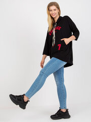 черная длинная блузка больших размеров в полоску цена и информация | Женские блузки, рубашки | kaup24.ee