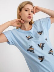 Naiste särav sinine pluss suuruses T-särk hind ja info | Naiste pluusid, särgid | kaup24.ee
