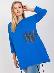 темно-синяя повседневная блуза больших размеров с принтом цена и информация | Женские блузки, рубашки | kaup24.ee