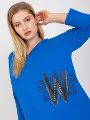темно-синяя повседневная блуза больших размеров с принтом цена и информация | Женские блузки, рубашки | kaup24.ee