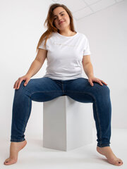белая хлопковая футболка больших размеров с карманом цена и информация | Женские блузки, рубашки | kaup24.ee