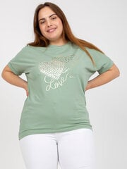 Женская ярко-зеленая футболка больших размеров цена и информация | Футболка женская | kaup24.ee