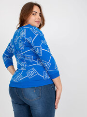 Naiste sinine pluss suuruses pluus hind ja info | Naiste pluusid, särgid | kaup24.ee