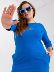 Женское темно-синее платье больших размеров цена и информация | Женские блузки, рубашки | kaup24.ee