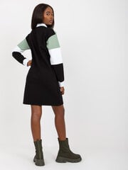 Naiste must-roheline Basic kleit цена и информация | Платья | kaup24.ee