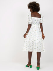 Naiste valge-roheline kleit trükiga hind ja info | Kleidid | kaup24.ee