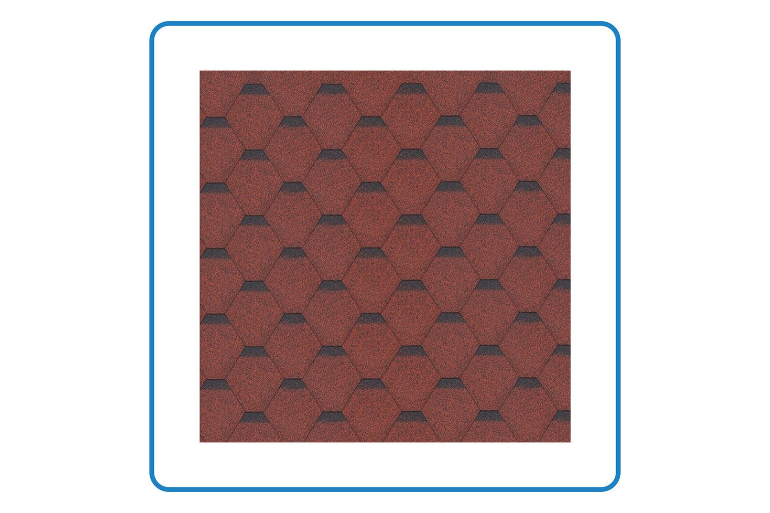 Bituumenplaat Hexagonal Rock, punane цена и информация | Katuse aluskatted | kaup24.ee