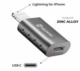 Swissten Адаптер Lightning на USB-C цена и информация | Адаптер Aten Video Splitter 2 port 450MHz | kaup24.ee