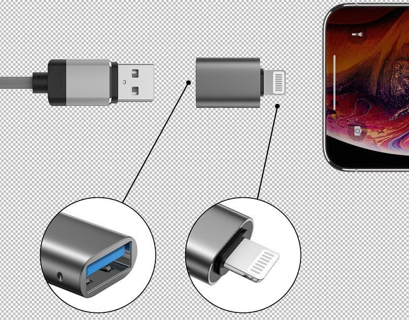 Swissten OTG Adapter Lightning to USB Connection цена и информация | USB jagajad, adapterid | kaup24.ee