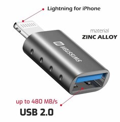 Swissten OTG Адаптер Lightning на USB Подключение цена и информация | Адаптеры и USB-hub | kaup24.ee