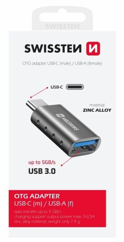 Swissten OTG Adapter USB-C to USB 3.0 Connection hind ja info | USB jagajad, adapterid | kaup24.ee