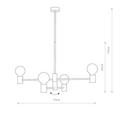 Подвесной светильник Nowodvorski RADIUS 7931 цена и информация | Потолочный светильник, 38 x 38 x 24 см | kaup24.ee