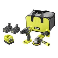 Akutrelli ja nurklihvija komplekt Ryobi R18DDAG-220S hind ja info | Ryobi Sanitaartehnika, remont, küte | kaup24.ee